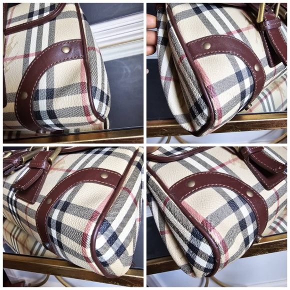 Authentic BURBERRY Haymarket Check Coated Canvas Shoulder Bag - Picture 8 of 10